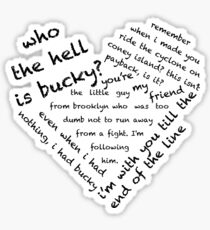 Quotes of the Heart - Stucky (Black) Sticker