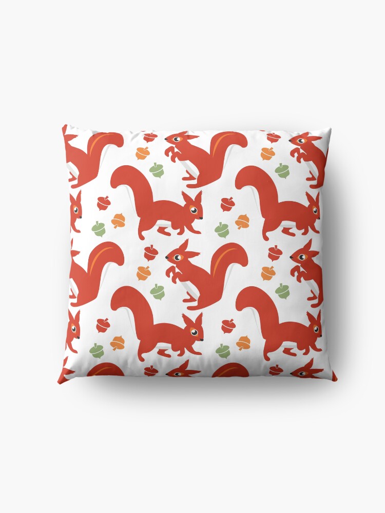 Alternate view of Red Squirrel Playground Floor Pillow