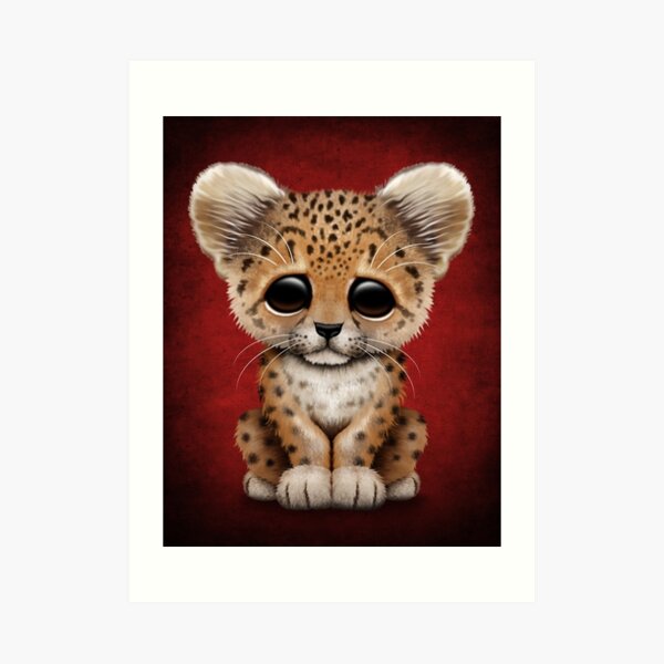 Impression Artistique Bebe Leopard Mignon Par Jeffbartels Redbubble