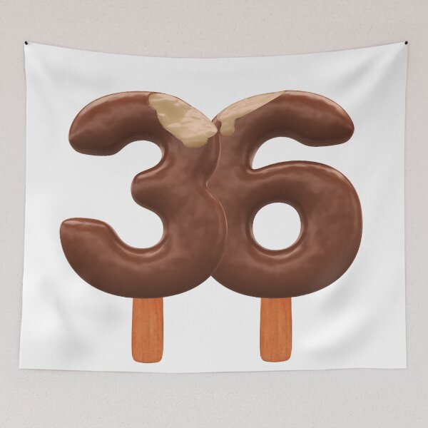 Item preview, 36 Ice Cream Thirty Six Number 3d Chocolate designed and sold by HelloFromAja.
