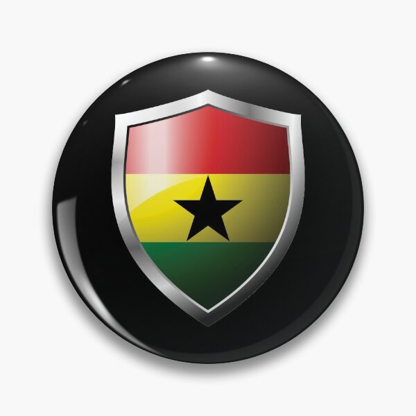 Item preview, Strong Ghana Flag Shield Country designed and sold by HelloFromAja.