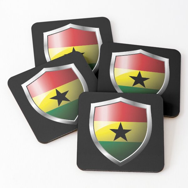 Item preview, Strong Ghana Flag Shield Country designed and sold by HelloFromAja.