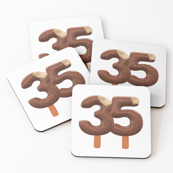 Item preview, 35 Ice Cream Thirty Five Number 3d Chocolate designed and sold by HelloFromAja.