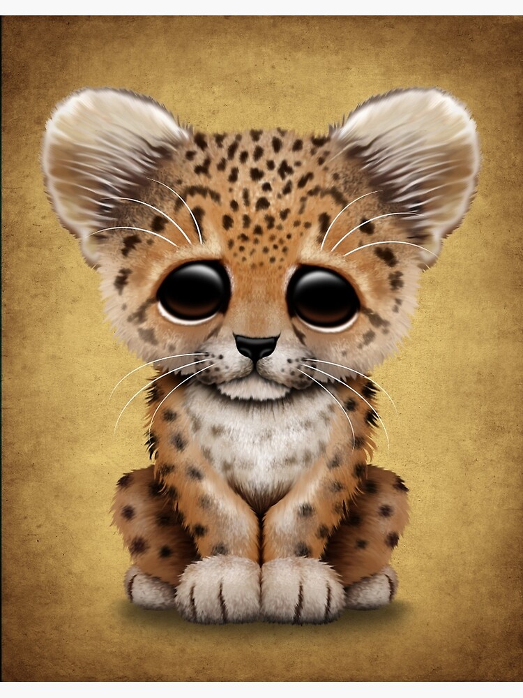 Carte De Vœux Bebe Leopard Mignon Par Jeffbartels Redbubble