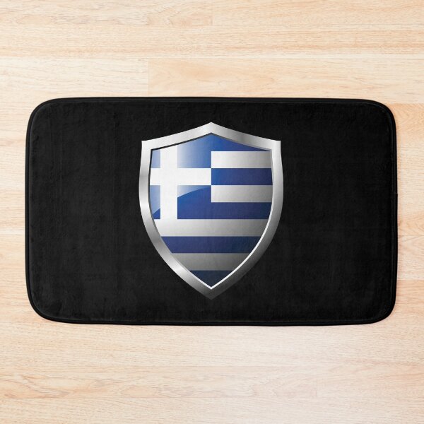 Item preview, Strong Greece Flag Shield Country designed and sold by HelloFromAja.