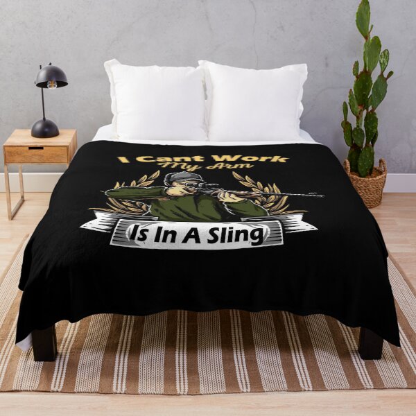 Item preview, Mens Hunting T shirt, Funny Shooting Shirt, Sniper Outdoors Graphic Tee, Camping Gifts, Present For Hunter, I Cant Work My Arm Is In A Sling designed and sold by danyc88.