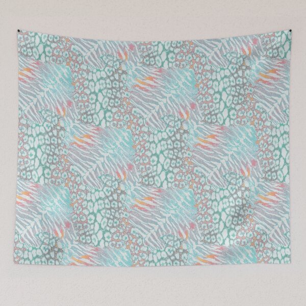 Item preview,  Leopard, tiger print. Turquoise and coral. designed and sold by marinaklykva.