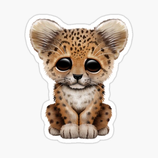 Sticker Bebe Leopard Mignon Par Jeffbartels Redbubble