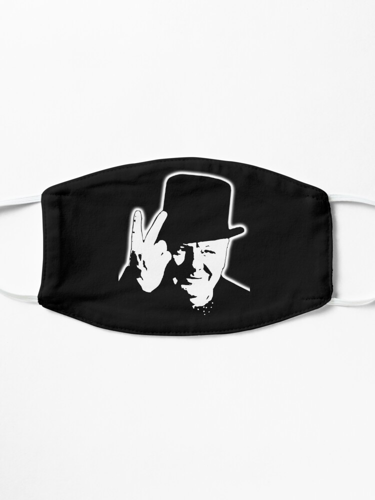 Alternate view of V sign. Victory, V, 1943, WWII, Winston, Churchill, British prime minister. Mask