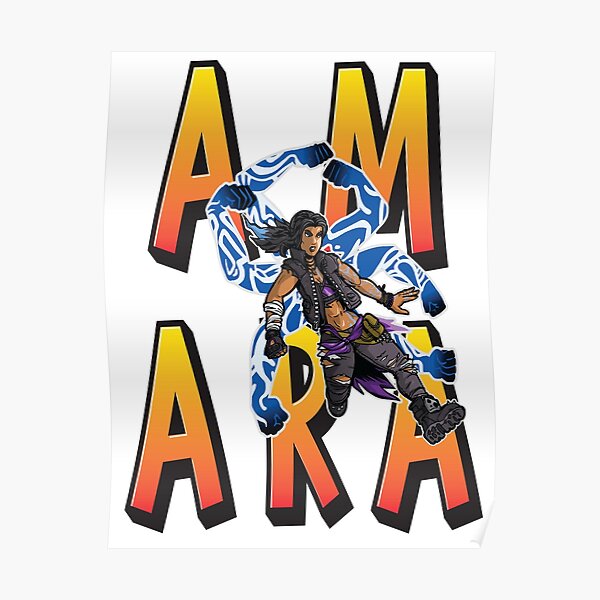Amara The Siren Vault Hunters Borderlands 3 The Tiger of Partali Poster