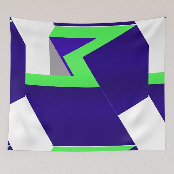Item preview, Deporte geométrico cool azul verde moderno designed and sold by Carolina Salazar.
