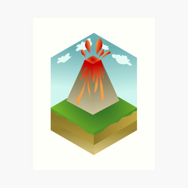 Volcano Pixel Art – BRIK
