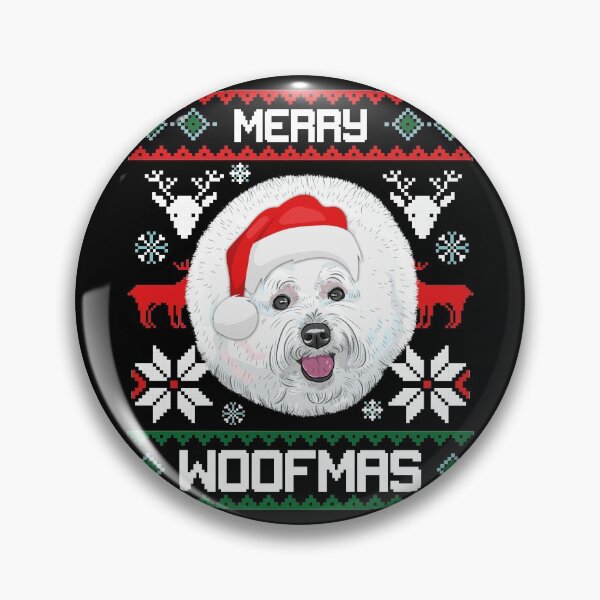Item preview, Bichon Frise Merry Woofmas Christmas Dog Gift designed and sold by CR Media.