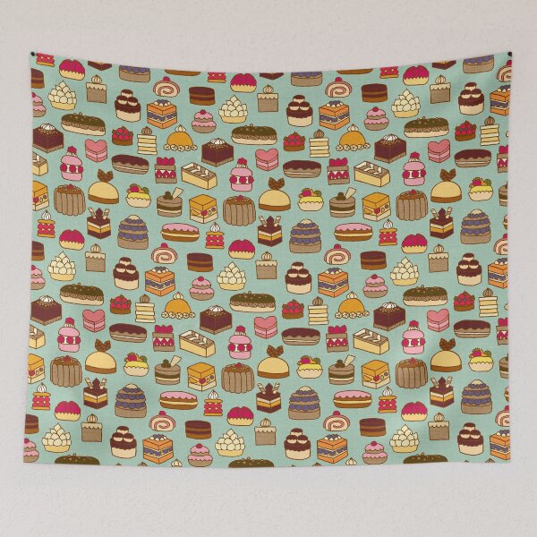 Item preview, Cute Kawaii Cake Patisserie {Blue} designed and sold by Cecilia Mok.