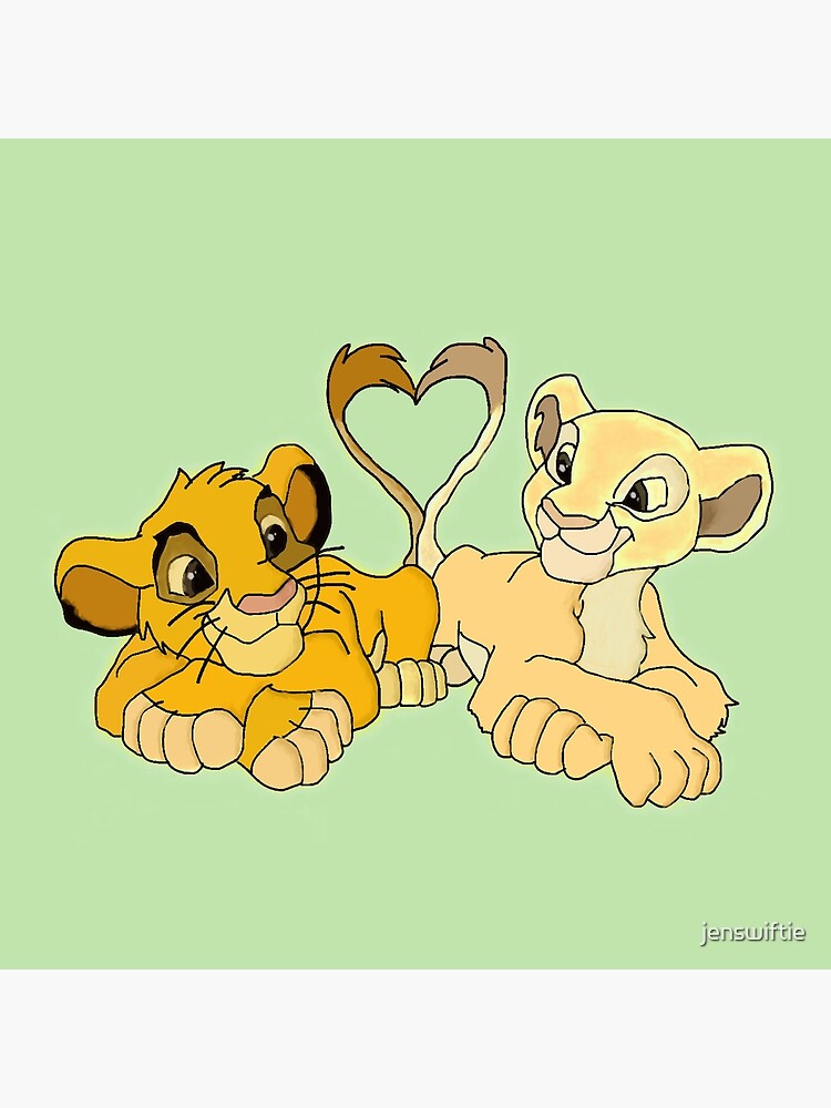 Tote Bag Simba Et Nala Par Jenswiftie Redbubble