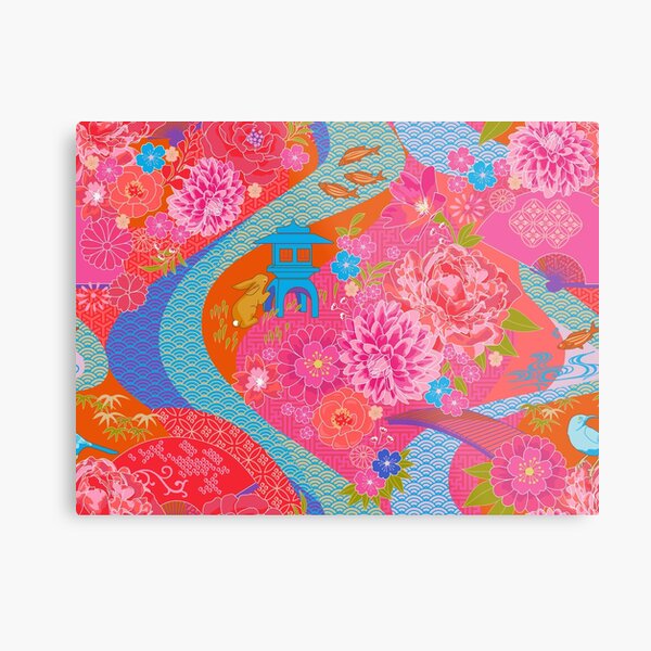 Item preview, Pink Kimono Japanese Garden designed and sold by Maria Garcia.
