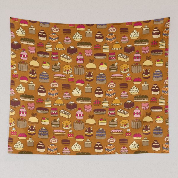 Item preview, Cute Kawaii Cake Patisserie {Caramel} designed and sold by Cecilia Mok.