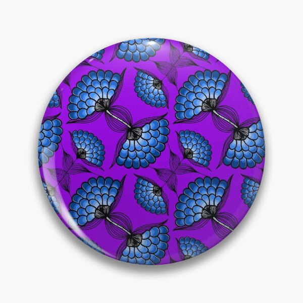 Item preview, African Floral Motif on Purple designed and sold by The Wellington Boot.