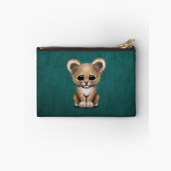 Item preview, Cute Baby Lion Cub on Teal Blue designed and sold by JeffBartels.