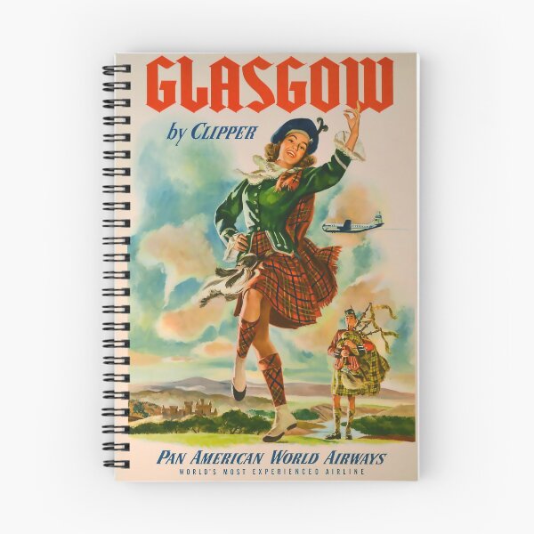 Item preview, Glasgow by Clipper vintage travel poster designed and sold by stickart-marek.