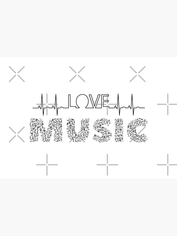 Love Music Musical notes Heartbeat by tribbledesign