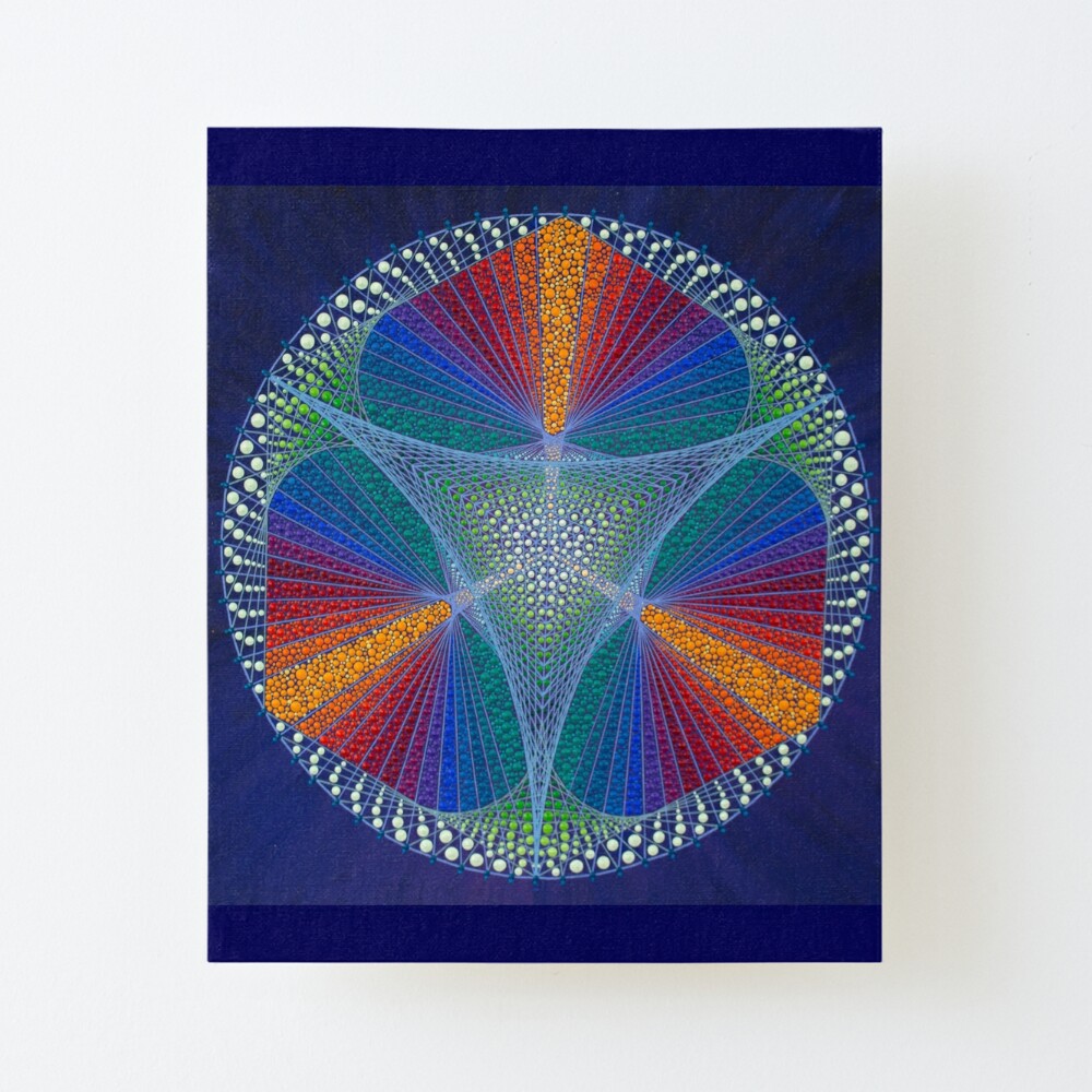 Mandala On Canvas, String Art Meets Dots