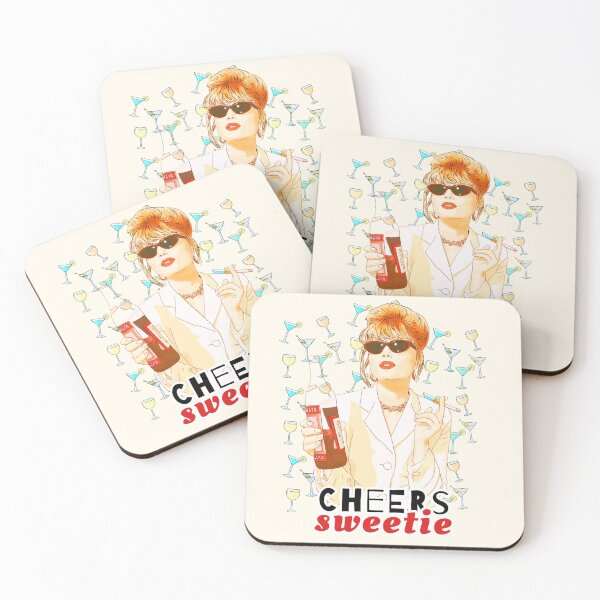 Cheers sweetie Patsy Stone absolutely fabulous Coasters (Set of 4)