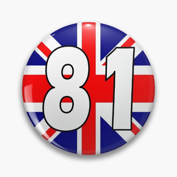 Item preview, UK flag with number 81 - eighty one designed and sold by AllShirts21.