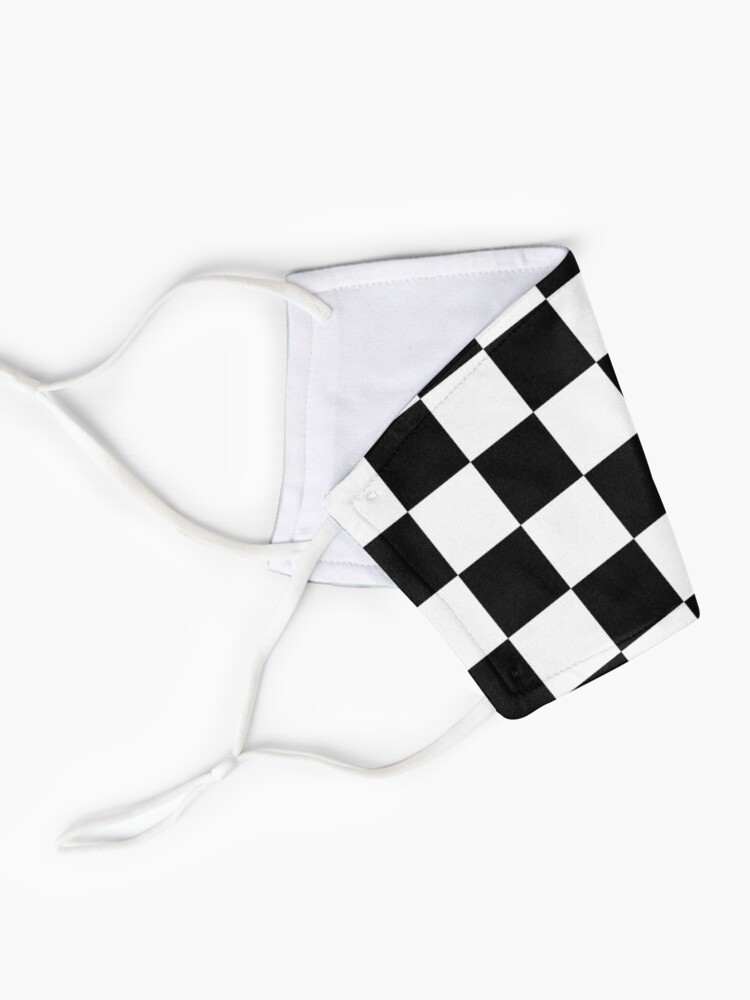 Alternate view of Checkered Flag. Chequered Flag. Motor Sport. Checkerboard. Pattern. WIN. WINNER. Racing Cars. Race. Finish line. BLACK. Mask