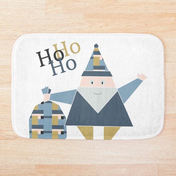 Item preview, geometric happy santa Ho Ho Ho designed and sold by studioMoSa.