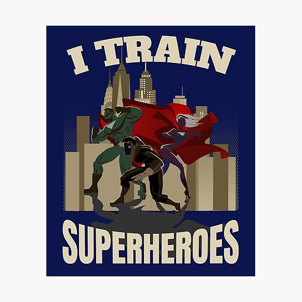 Item preview, I Train Superheroes Personal Trainer designed and sold by jaygo.