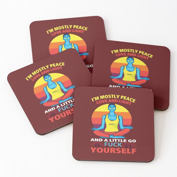 Item preview, I’m Mostly Peace, Love And Light Shirt / Vintage Funny Yoga Shirt / T Shirt designed and sold by danyc88.