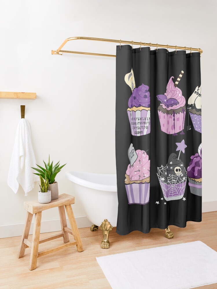 Alternate view of Pastel Gothcakes Shower Curtain