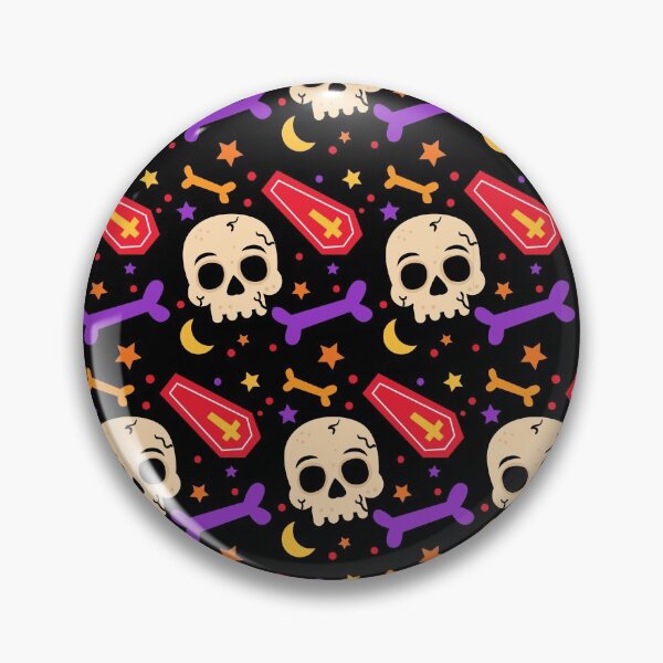 Item preview, Halloween Skull Pattern designed and sold by WilliamsonMedia.