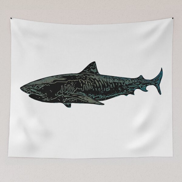 Artikelvorschau, Tiger Shark Black Alternate Print entworfen und verkauft von designsasstultd.