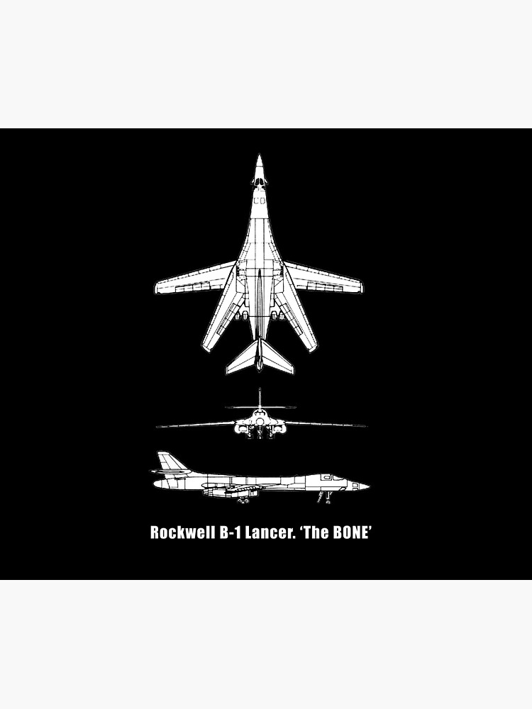 BONE. Rockwell B-1 Lancer. Supersonic variable-sweep wing, heavy bomber used by the United States Air Force USAF. by TOMSREDBUBBLE
