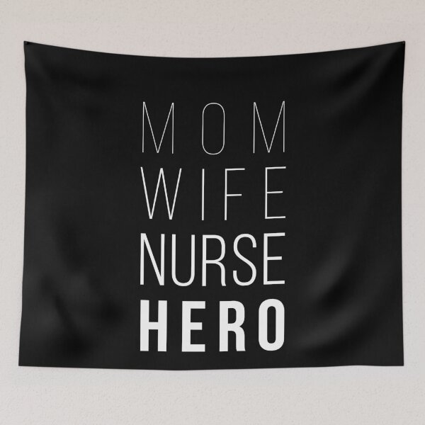Item preview, MOM WIFE NURSE HERO designed and sold by Teecha.