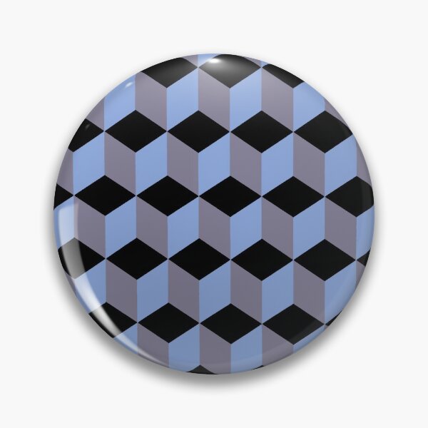 Item preview, Isometric Cube Pattern Black Blue Lilac Geometric Art designed and sold by taiche.