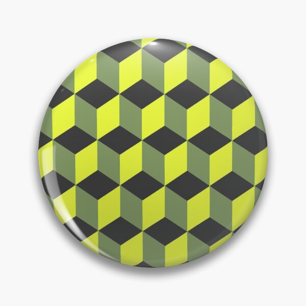 Item preview, Isometric Cube Pattern Yellow Black Grey Geometric Art designed and sold by taiche.
