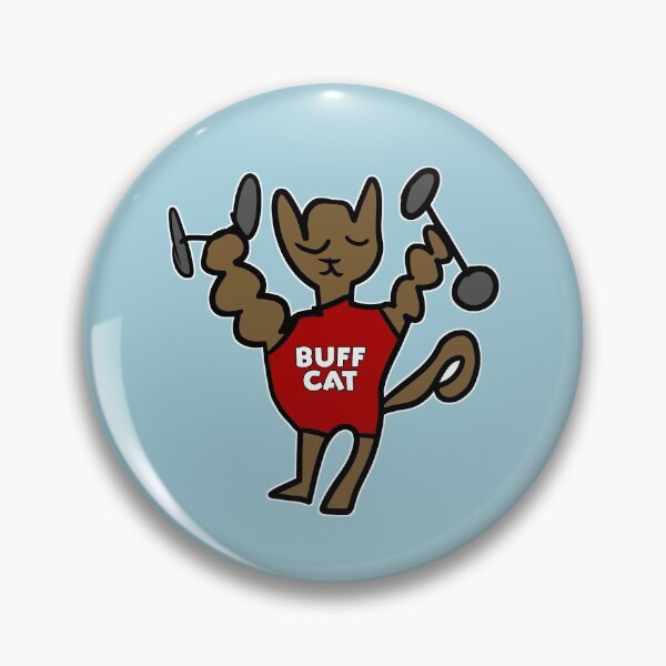 Item preview, BUFF CAT - Blue designed and sold by akaiawa.