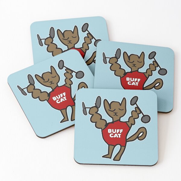 Item preview, BUFF CAT - Blue designed and sold by akaiawa.