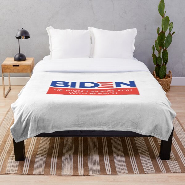 Joe Biden Anti Trump Anti-Trump Inject Disinfectant Bleach Injection Throw Blanket