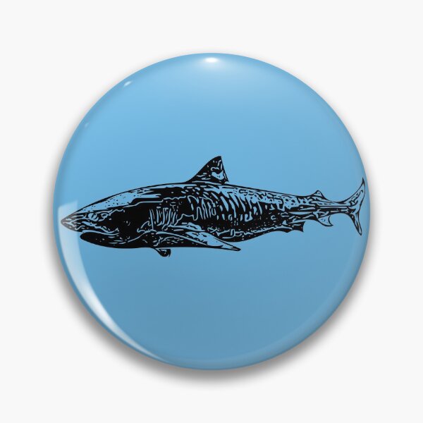 Item preview, Tiger Shark Black Print  designed and sold by designsasstultd.