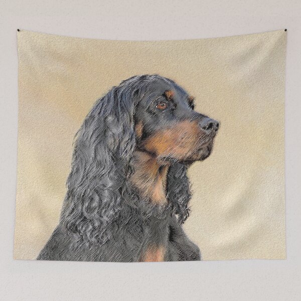Item preview, Gordon Setter Painting - Cute Original Dog Art designed and sold by alpendesigns.