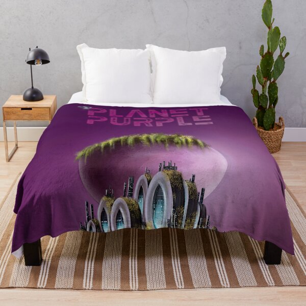 Item preview, Futuristic City on a Purple Planet designed and sold by Lena Morf.