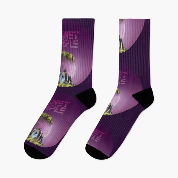 Item preview, Futuristic City on a Purple Planet designed and sold by Lena Morf.