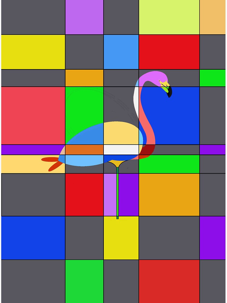 Thumbnail 3 of 3, Sticker, Mondrian Flamengo designed and sold by Vk91art.