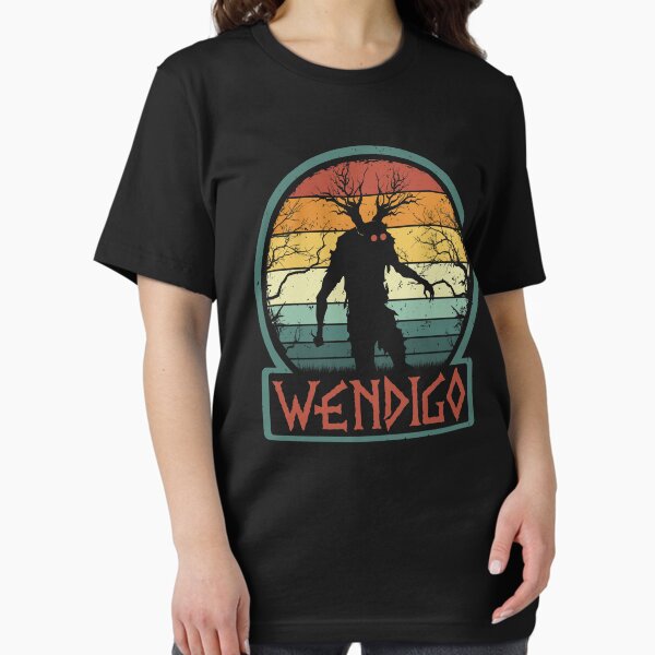 Item preview, Wendigo - Retro Vintage Algonquian Cryptid Monster Gift designed and sold by NatIntrovertSoc.