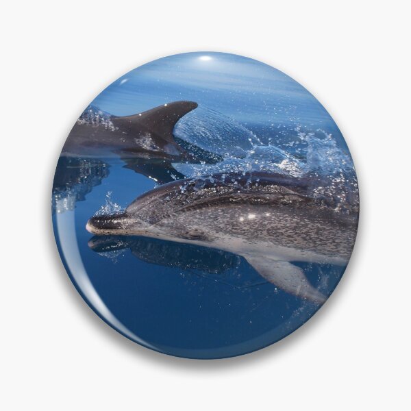 Item preview, Atlantic spotted dolphins, mother and baby dolphin (Stenella frontalis) designed and sold by Chloé Yzoard.