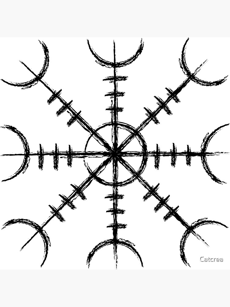Aegishjalmur Viking Rune Symbol Photographic Print For Sale By